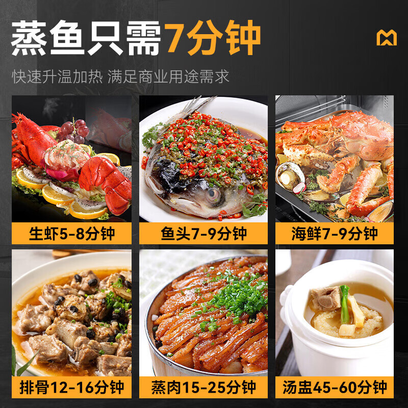 麥大廚商用蒸柜1000mm標(biāo)準(zhǔn)燃?xì)饪钊T海鮮蒸柜